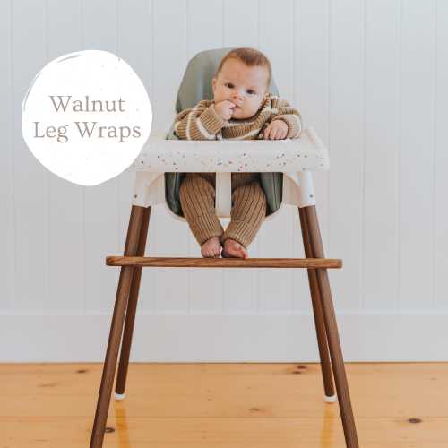 Walnut Leg Wraps for IKEA Antilop Highchair