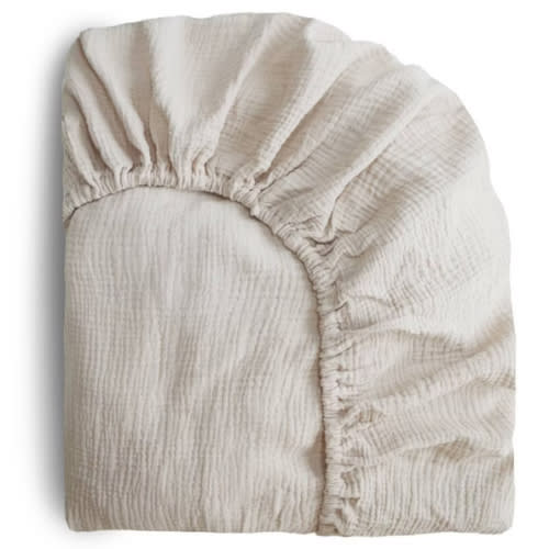 Mushie Extra Soft Muslin Crib Fitted Sheet