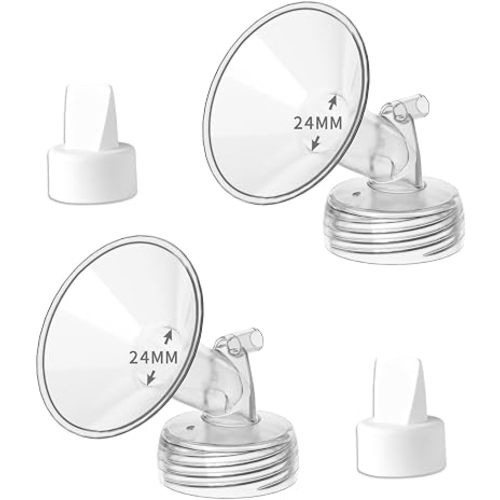24mm Wide Mouth Flange and Duckbill Valve Compatible with Spectra S1/S2 and 9 Plus Not Original Spectra Pump Parts Replacement