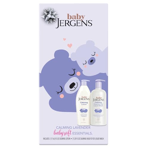 Jergens Baby Duo for a Calming Routine, Head to Toe Liquid Baby Wash and Calming Lotion, Value Gift Pack