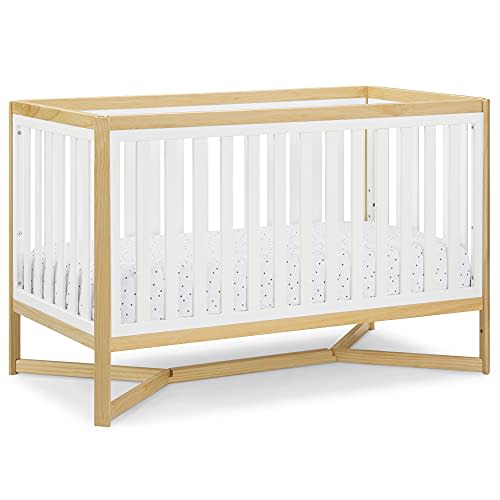Delta Children Tribeca 4-in-1 Baby Convertible Crib, Bianca White/Natural