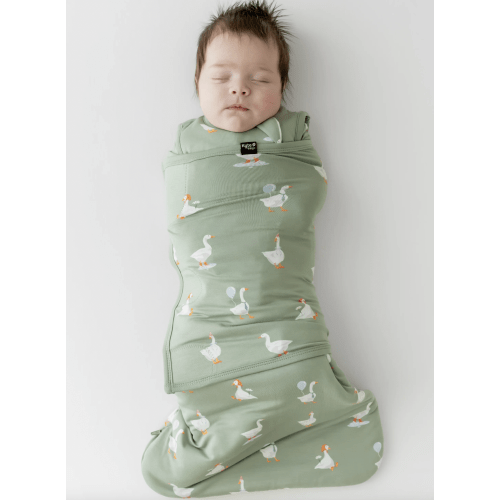 Sleep Bag Swaddler in Silly Goose 1.0
