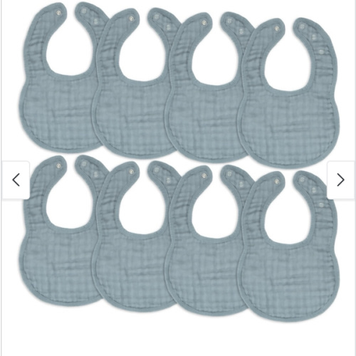 Muslin Cotton Baby Bibs Adjustable Size with Easy Snaps by Comfy Cubs