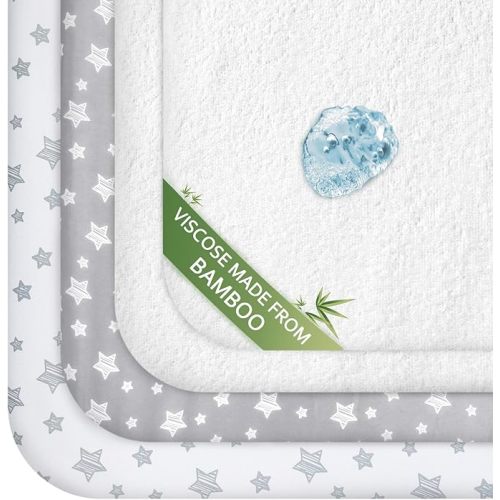 Pack and Play Sheets Set, Grey & White