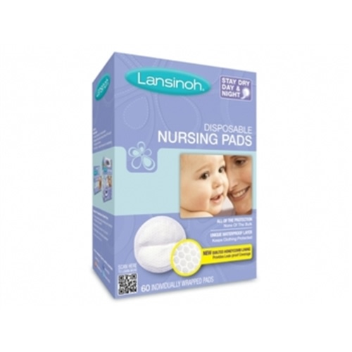 Lansinoh Disposable Nursing Bra Pads 60's - designed to offer discreet and comfortable protection both day and night.