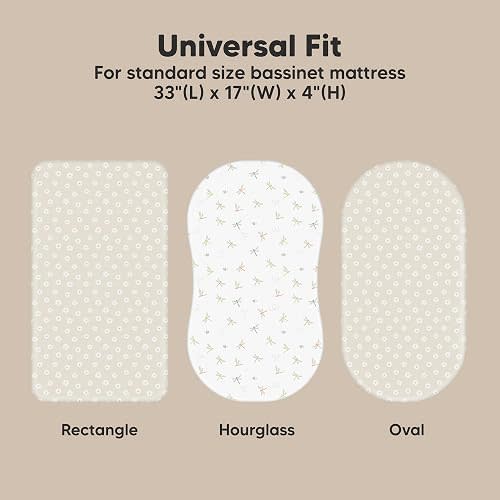 2-pk Organic Baby Bassinet Sheets Boys, Girls, Bassinet Fitted Sheet (Blue Flax)