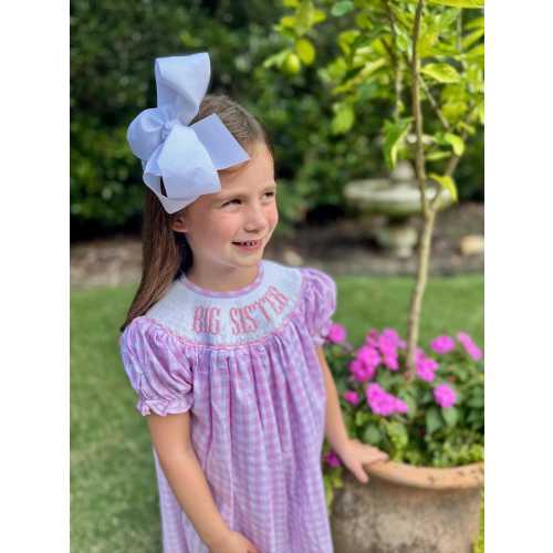 Smocked Big Sister Pink Gingham Dress. Sibling Options Available, Baby Girl, Heirloom Dress 649 *E