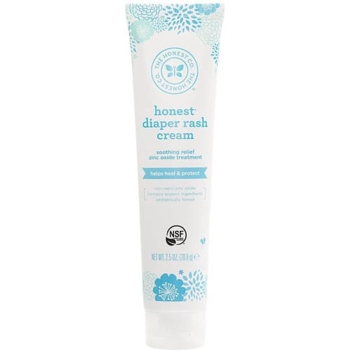 The Honest Company Hypoallergenic Diaper Rash Cream | Moisturizing + Calming Zinc Oxide Ointment | NEA Recognized, Cruelty Free | 2.5 oz