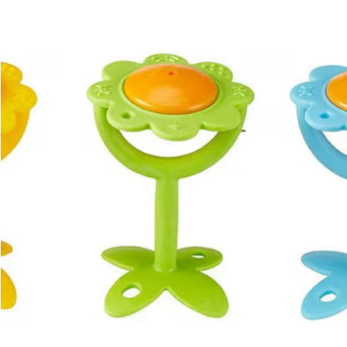 Innobaby Original Teethin' Smart EZ Grip Flower Teether Rattle and Sensory Toy for Babies and Toddlers. BPA Free Teether