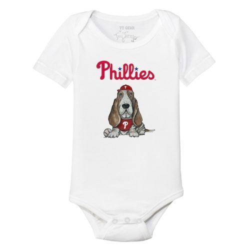 Philadelphia Phillies Tiny Turnip Infant Puddy Bodysuit - White