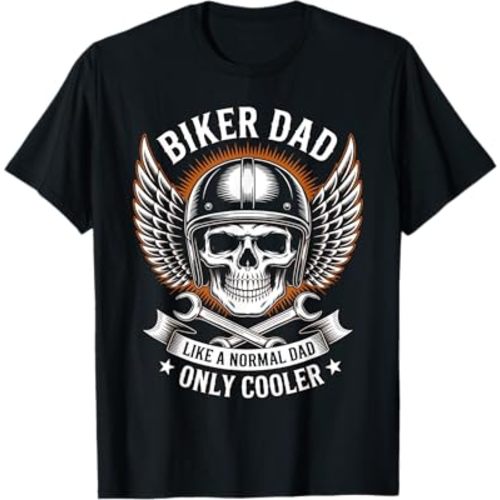 Biker Dad Motorcycle Father Rider Biker Dad Father's Day T-Shirt