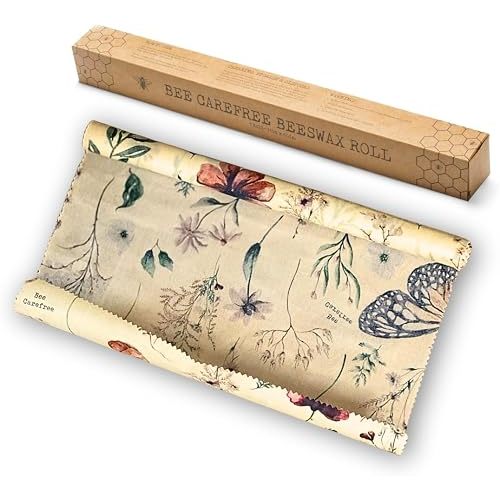 Reusable Beeswax Roll - 14” x 60” Eco-Friendly Plastic-Free Food Storage - Larger Than Competitors, Biodegradable, Washable, Sustainable Zero-Waste Kitchen Solution