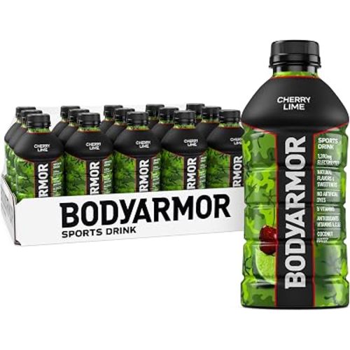 BODYARMOR Sports Drink, Cherry Lime, Electrolyte Drink Hydration, 28 Fl Oz Bottles (15 Pack), Flavored Coconut Water with B Vitamins & Antioxidants