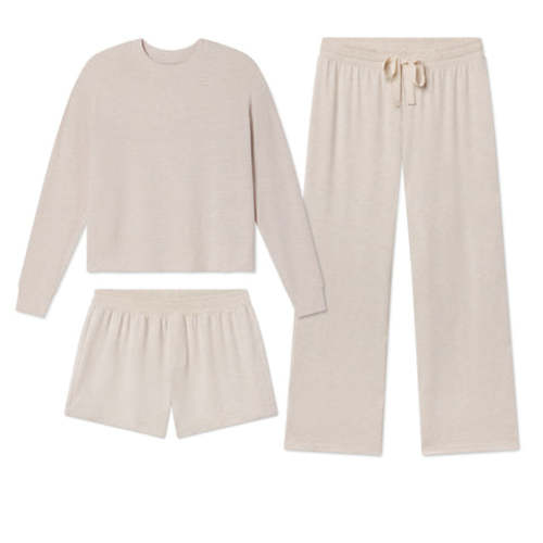 LAKE | Women | Lounge | Oat Heather Relax Three-Piece Set
