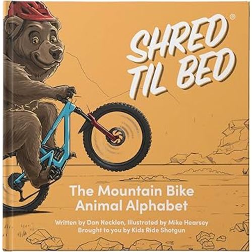 Shred Til Bed - The Mountain Bike Animal Alphabet by SHOTGUN - 52 Pages of MTB Stoke in a Premium Hardcover Book