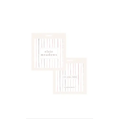 Stripe: Pink Bag Tag PREORDER — Meadows Made