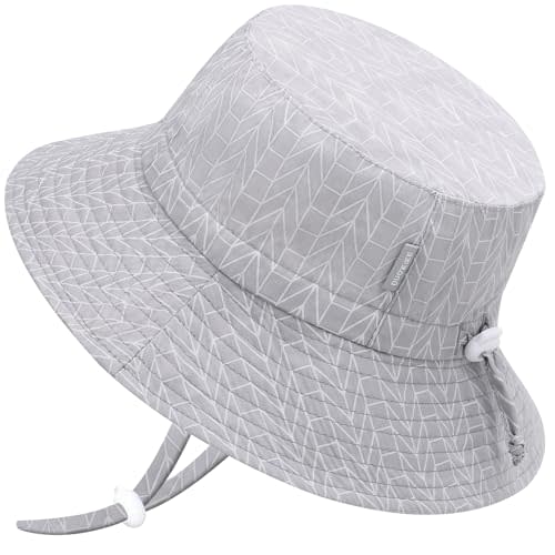 FUOITA UPF 50+ Baby Sun hat Baby Bucket hat with Strings Summer Sun Protection Infant Sun hat for Kids
