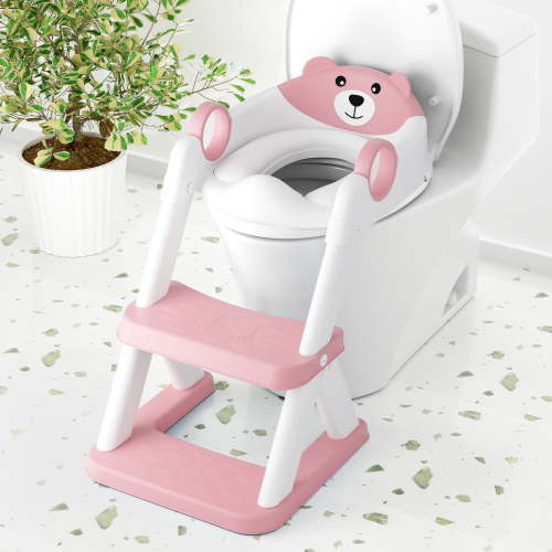 COOSEYA Potty Chair for Toddlers, Baby Potty Training Seat, Adjustable Ladder with Soft Cushion