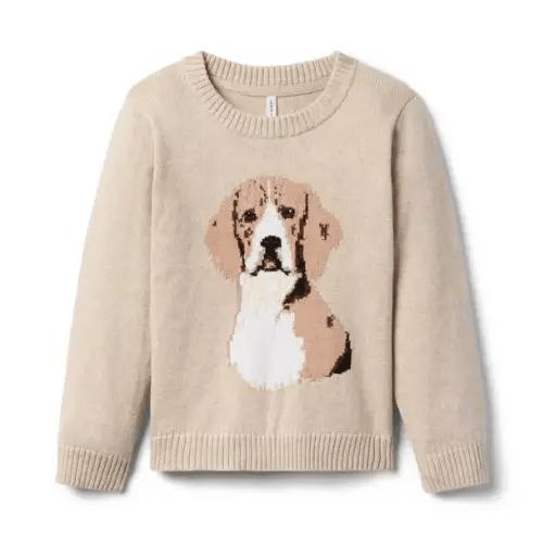 Boy Light Cocoa Heather The Pawfect Sweater by Janie and Jack