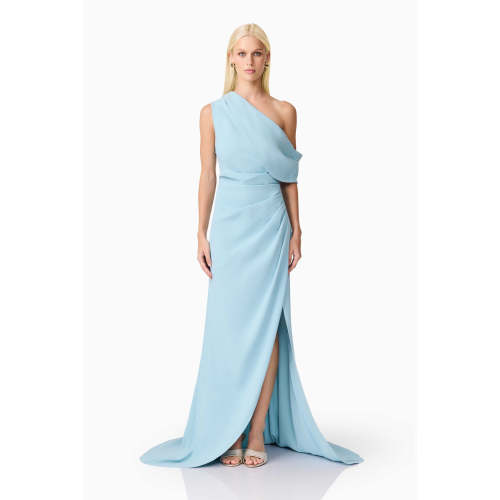 Isadora Off The Shoulder Gown in Blue