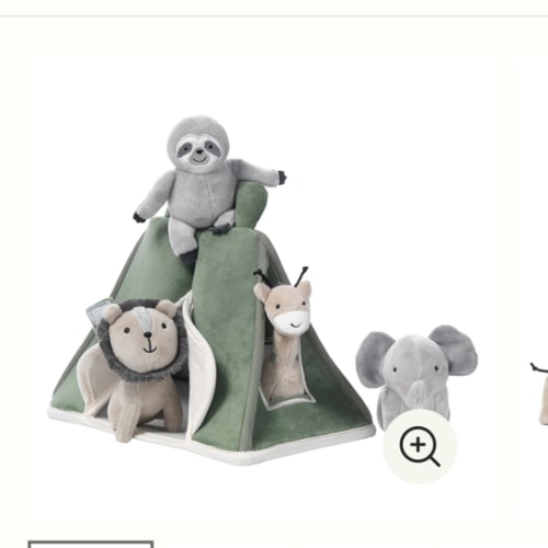 Safari Tent Interactive Plush Toy with Animals