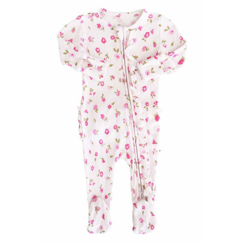 All Bamboo Waffle Zipper Footies