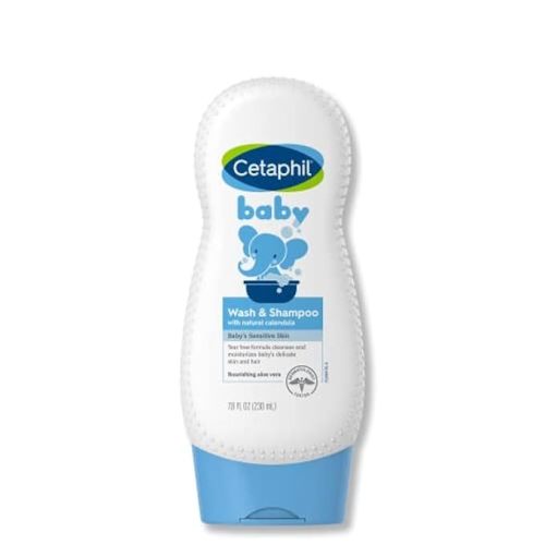 Baby Shampoo and Body Wash with Organic Calendula, 7.8 Fl Oz, Hypoallergenic, Tear Free, Soap Free, Ideal for Everyday Use