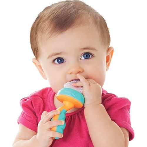 Nuby Nibbler Mesh First Soft Foods Feeder, 2pk, Blue & Green