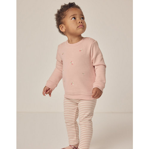 Organic Cotton Embroidered Strawberry & Cherry Sweatshirt & Leggings Set (6-9mths) | Baby Clothing | The White Company US
