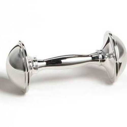 Personalized Silver Plated Baby Rattle – Engraved Keepsake Newborn Gift