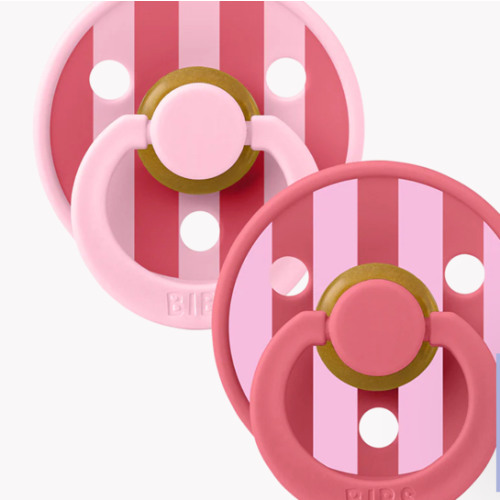 BIBS STUDIO 2 Pack Block Pacifiers - Baby Pink Coral Mix – Bibsworld store US