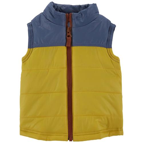 Baby Colorblock Puffer Vest - Style,Blue/Yellow