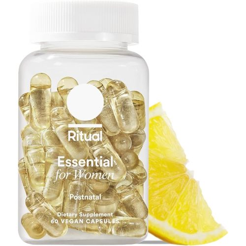 Ritual Postnatal Multivitamin for Women - Key Essential Vitamins and Minerals to Support Mom and Baby Postpartum and Throughout Lactation* - Choline, Omega-3 DHA - Citrus - 60 Capsules - 30 Servings