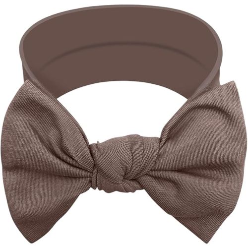 Cotton Handmade Hairband with Bow - Brown