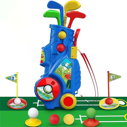 Toddler Golf Set,Upgraded Kids Golf Clubs With Putting Mat,Toys For Boys 3 4 5+ Years Old, Indoor Outdoor Sports Golf Toys (Blue)