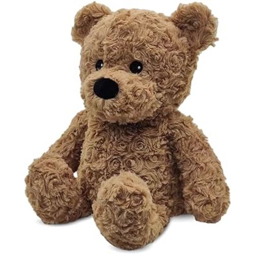 Warmies Brown Curly Bear Heatable and Coolable Weighted Teddy Bear Stuffed Animal Plush - Comforting Lavender Aromatherapy Animal Toys - Relaxing Weighted Stuffed Animals for Anxiety