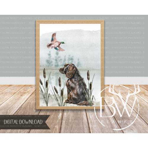 Duck Hunting Nursery Wall Art | Hunting Dog Nursery Print | Duck Hunting Nursery Decor | Hunting Wall Art | Digital Download | Mallard Duck