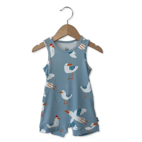 The Simple Seed.
Gulls Just Want To Have Fun Sleeveless Shorty Romper Luxe Edition | Cotton Bamboo Blend