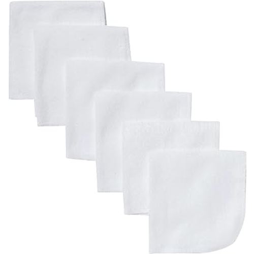 Gerber Washcloth, White, 6-Count