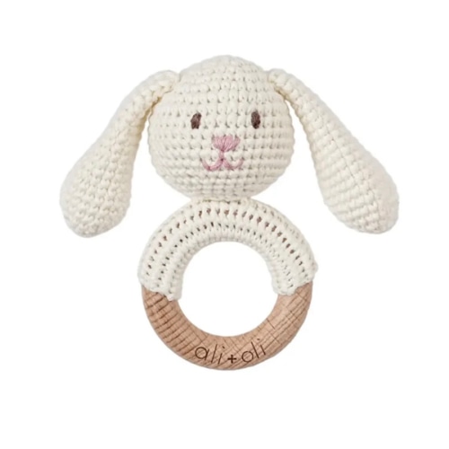Rabbit Crochet Rattle Teether