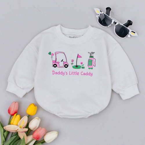 Daddy's Little Caddy Baby Romper, Golf Baby Outfit, 12-18 months