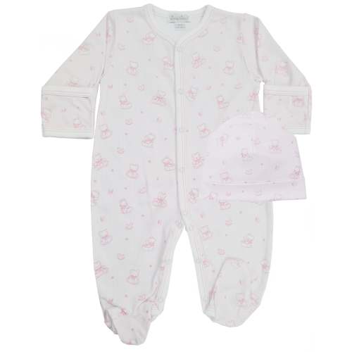 Bearly Believable Pink Footie & Hat Set