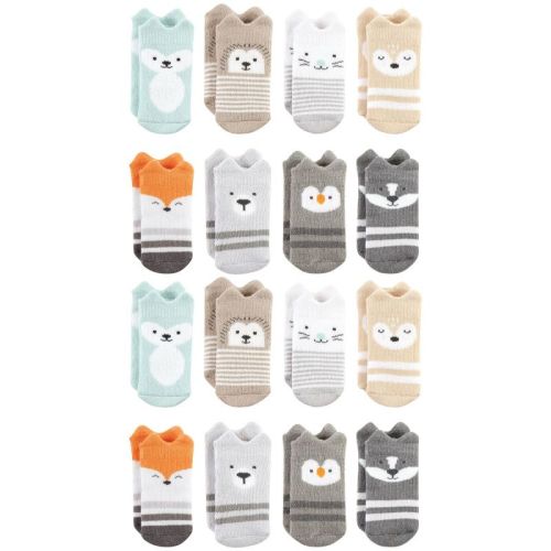 Hudson Baby Cotton Rich Baby Terry Socks 16-Pack