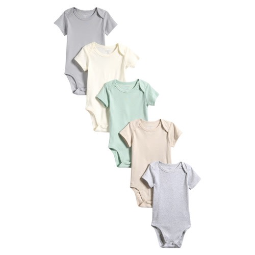 Avery Assorted 5-Pack Bodysuits, 0-3M