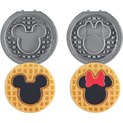 Disney | Dash MultiMaker® Mini System Removable Plate Sets - Easy-to-Swap Plates for Your Waffle Maker - Set of 2, Mickey & Minnie Design