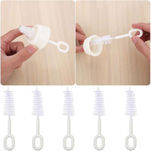 5/10/15 PCS Nipple Brushes Pacifier Cleaning Tools Small Bottle Brush Nipple Cleaner Nipple Bottle Brushes for Bottles and Accessorie,High Density PacifierSoother Accessories