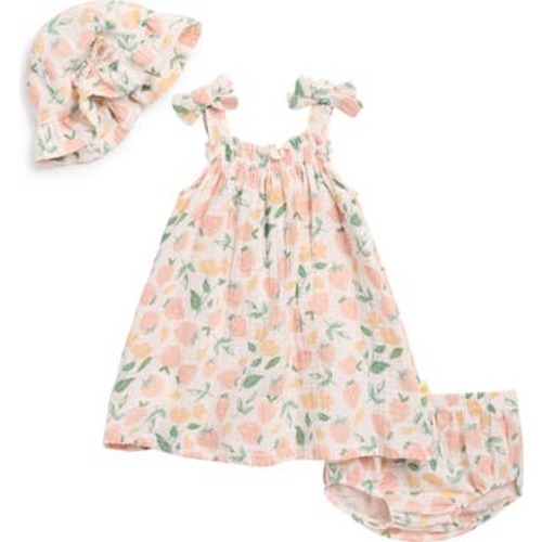 Organic Cotton Gauze Dress, Bloomers & Sun Hat Set