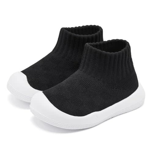 Eashi Baby Boy Girl Non-Skid Indoor Infant Walking Shoes Breathable Warm Elastic Sock Shoes with Memory Sole Protect Toes Outdoor Sneakers