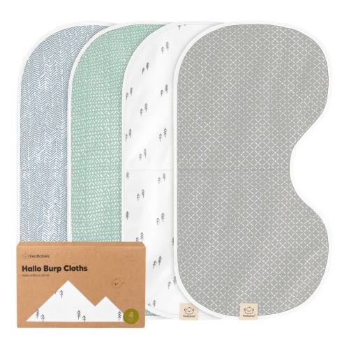 KeaBabies Hallo Organic Burp Cloths - Nordic