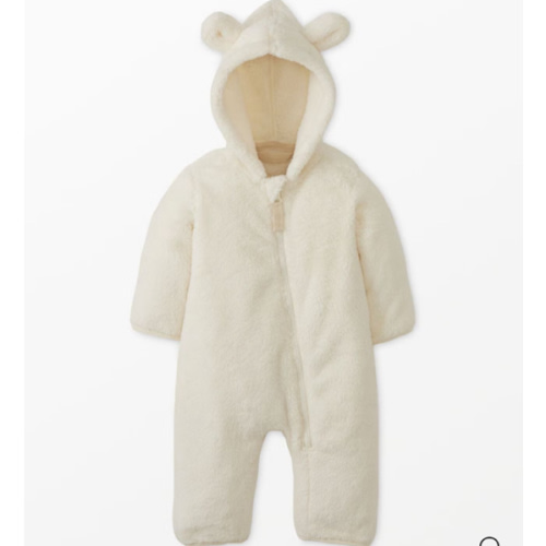 Baby Marshmallow Fleece Romper | Hanna Andersson, Ecru 0-3 month